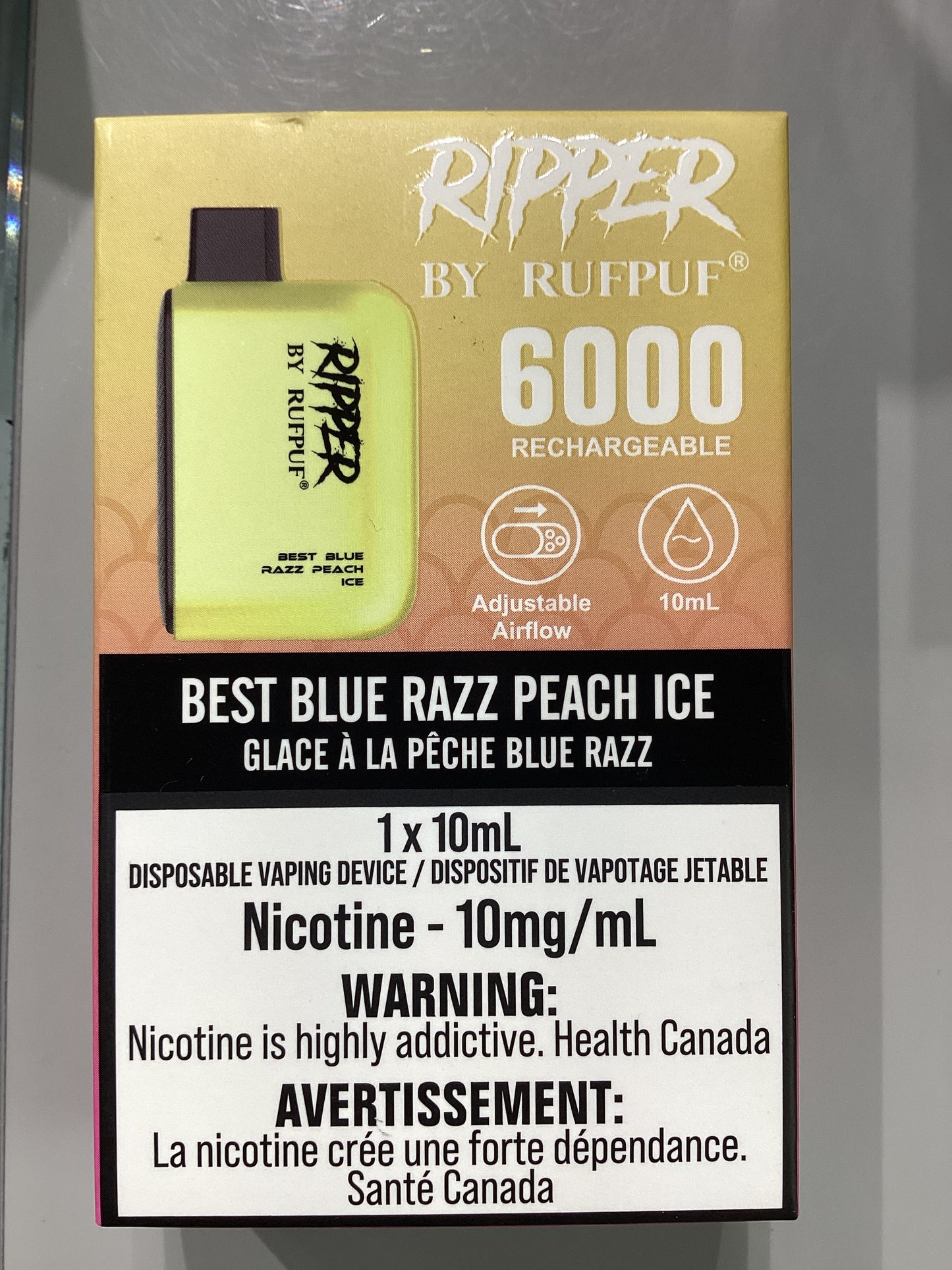 Ripper 6000 Best Blue Razz Peach Ice 10mg