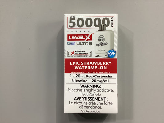 Level x unleashed pods 50k Epic Strawberry Watermelon
