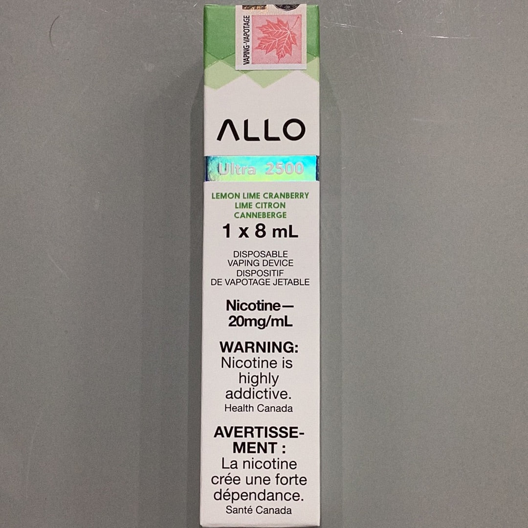 Allo Ultra 2500 Lemon Lime Cranberry (20mg/8ml)