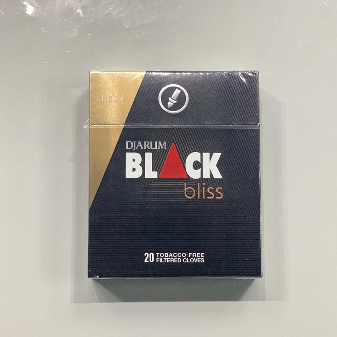 Djarum Black Bliss 20 Tobacco/Nicotine free Filtered Cloves. Ivory