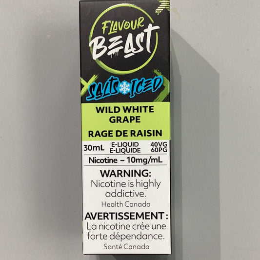 Flavour Beast Wild White Grape Iced Salts E-Liquid 30ml/10mg