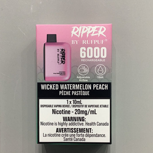 Ripper 6000 Wicked Watermelon Peach 10mg