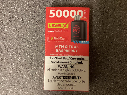 FB level X Ultra G2 Pod MTN citrus Raspberry Iced