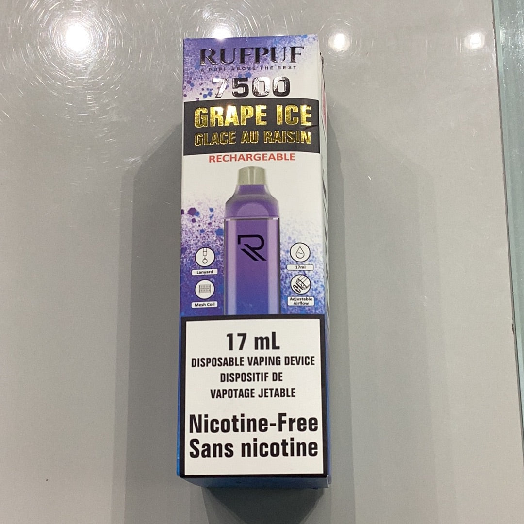 Rufpuf 7500 Grape Ice 0mg 17ml