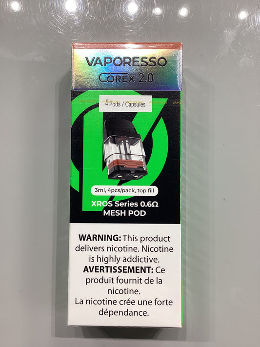 VAPORESSO Corex 2.0 XROS Series 3ml, 4pcs - 0.6ohm Mesh pods