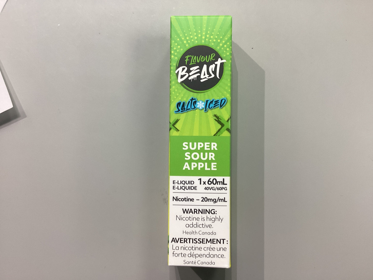 Flavour Beast Super sour Apple Salts E-Liquid 60ml/20mg