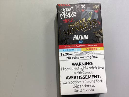 12 Monkeys Beast Mode Max2 50K Hakuna Iced