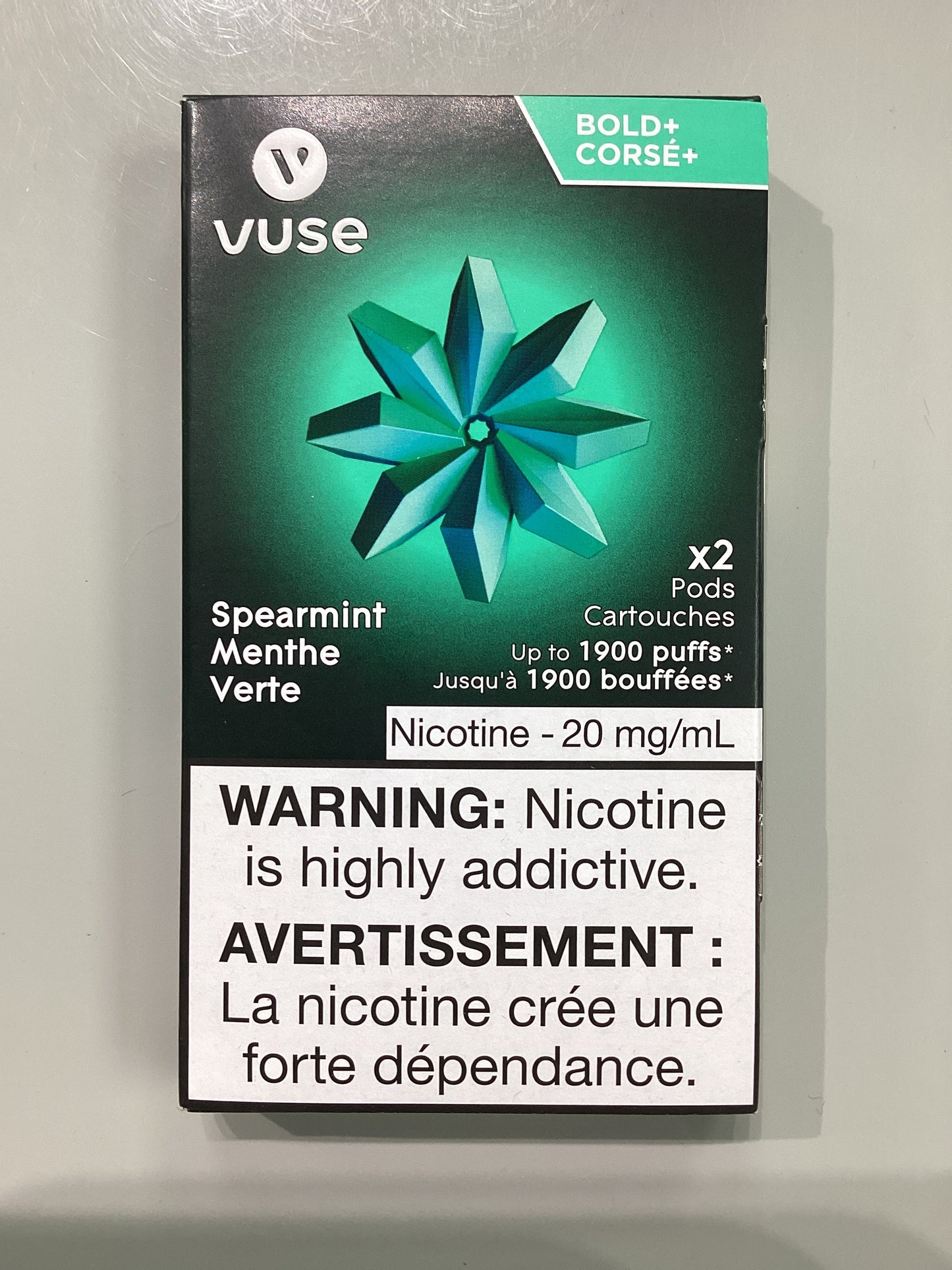 Vuse Spearmint bold+ (X2)