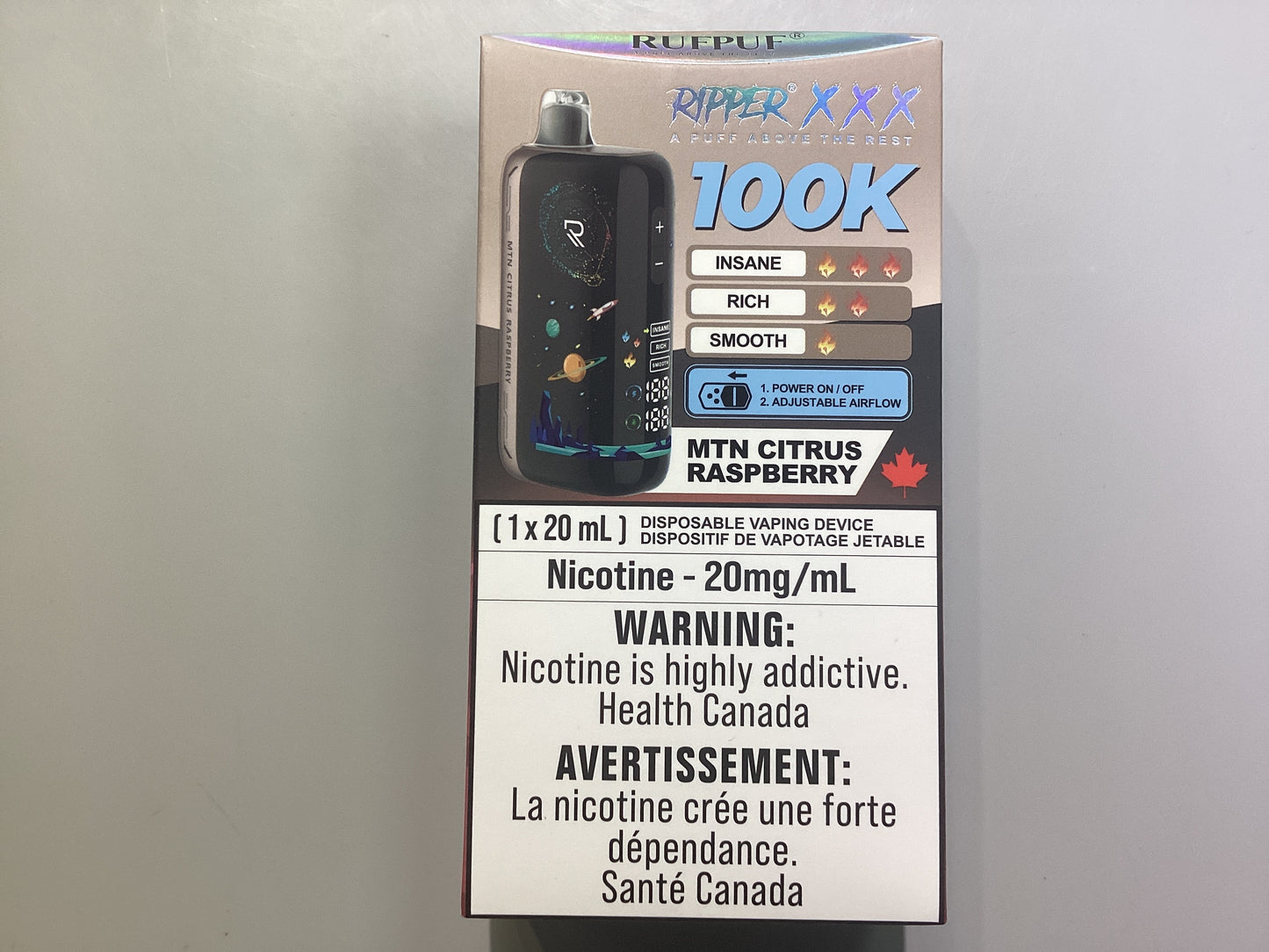 Ripper XXX 100k MTN Citrus Raspberry