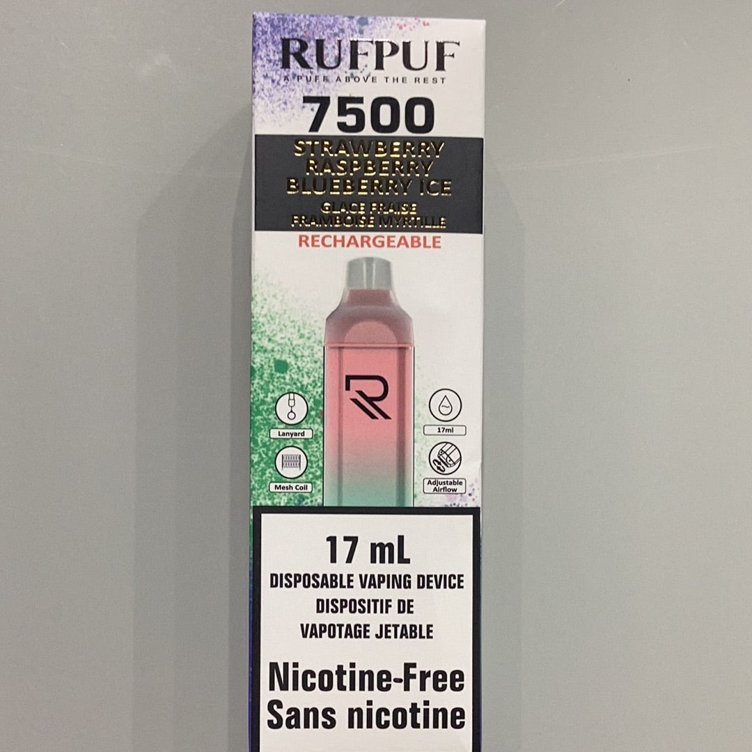 Rufpuf 7500 Strawberry Raspberry Blueberry 0mg 17ml