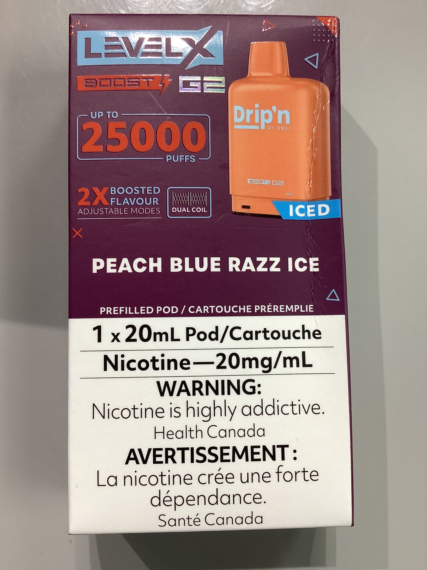 Drip’n Level X 25K Pod Peach Blue Razz Ice