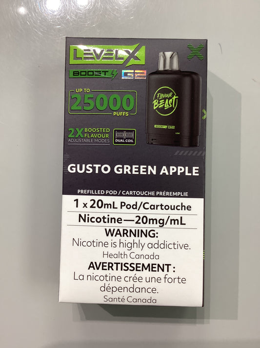 Flavour Beast Level X Pod 25K Gusto Green Apple