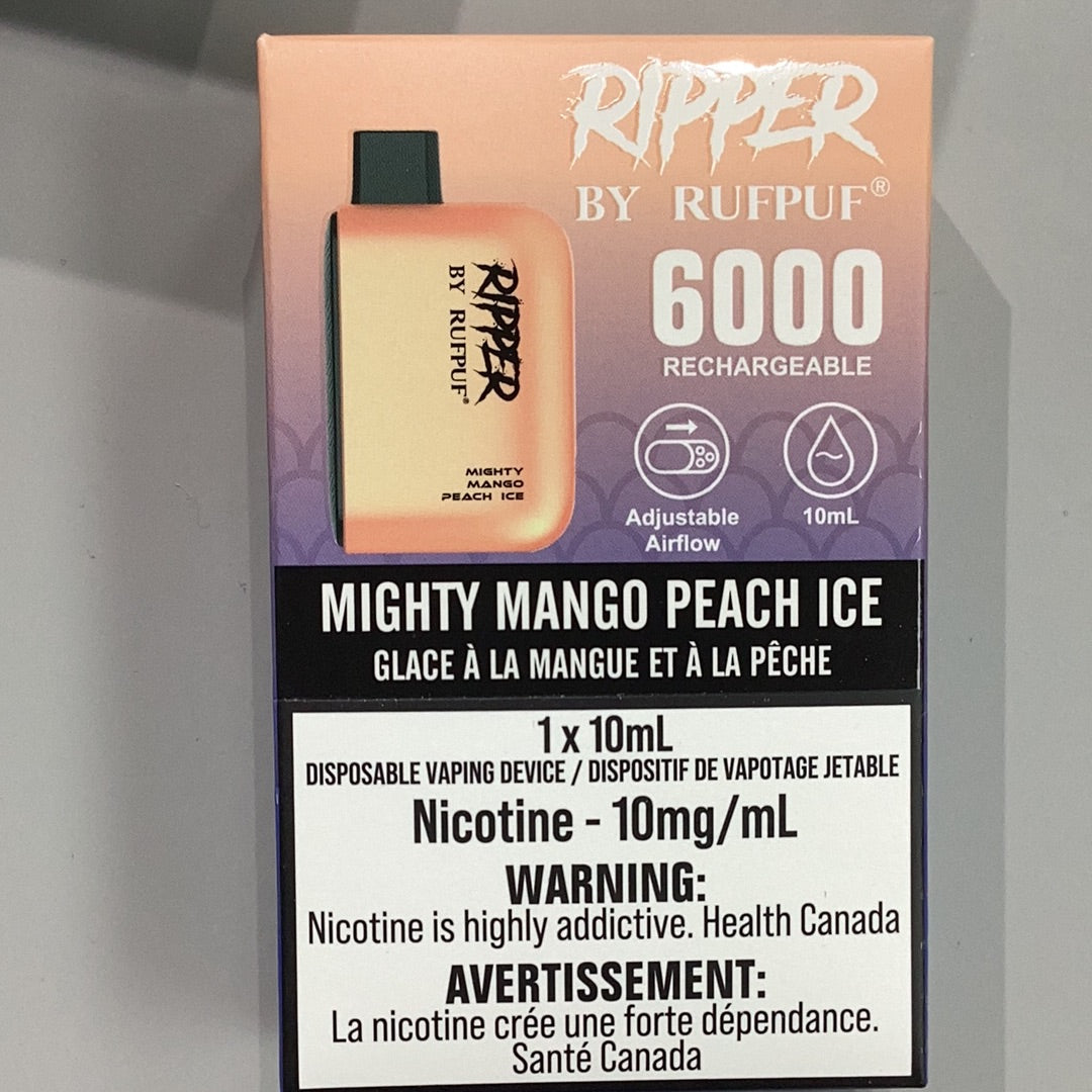 Ripper 6000 Mighty Mango Peach Ice 10mg