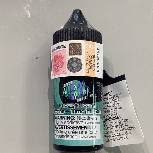 All Day Vapor Tabacco Mint (10mg/30ml)