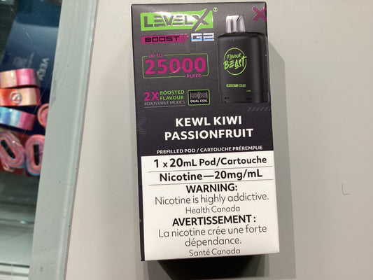 Flavour Beast Level X Pod 25K Kewl Kiwi Passionfruit