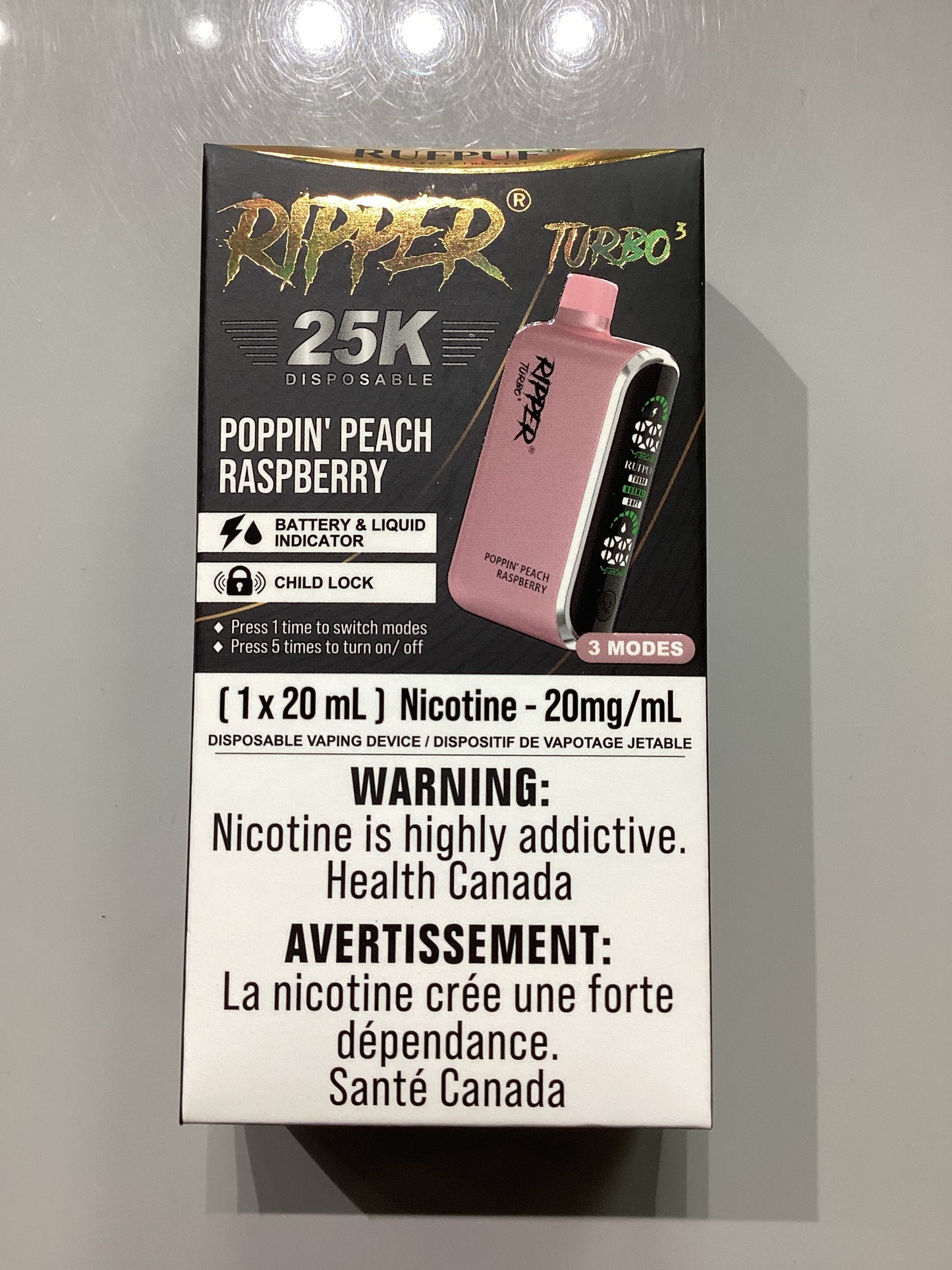 Ripper Turbo 3 25K Poppin’ Peach Raspberry