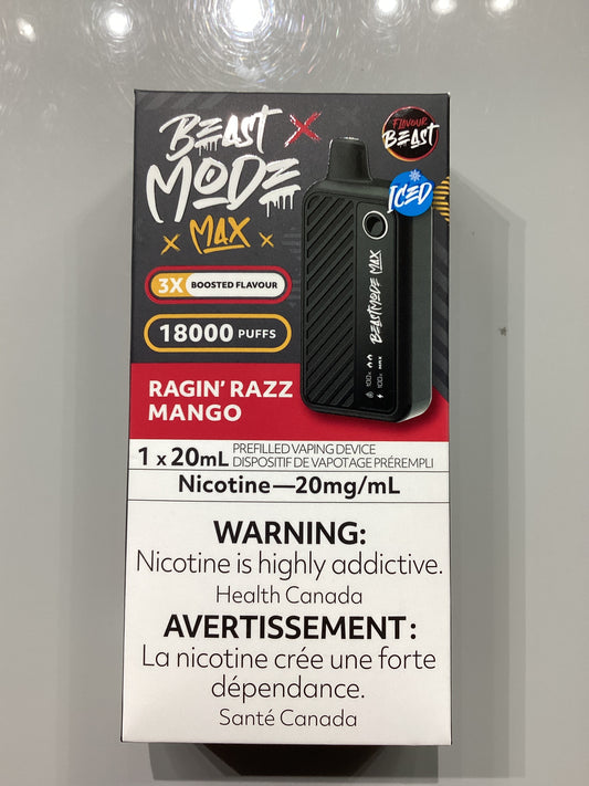 Beast Mode Max 18K Ragin’ Razz Mango Iced