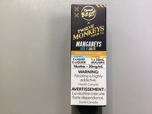 Flavour Beast 12 Monkey’s Mangabeys Iced Salts E-Liquid 30ml/20mg