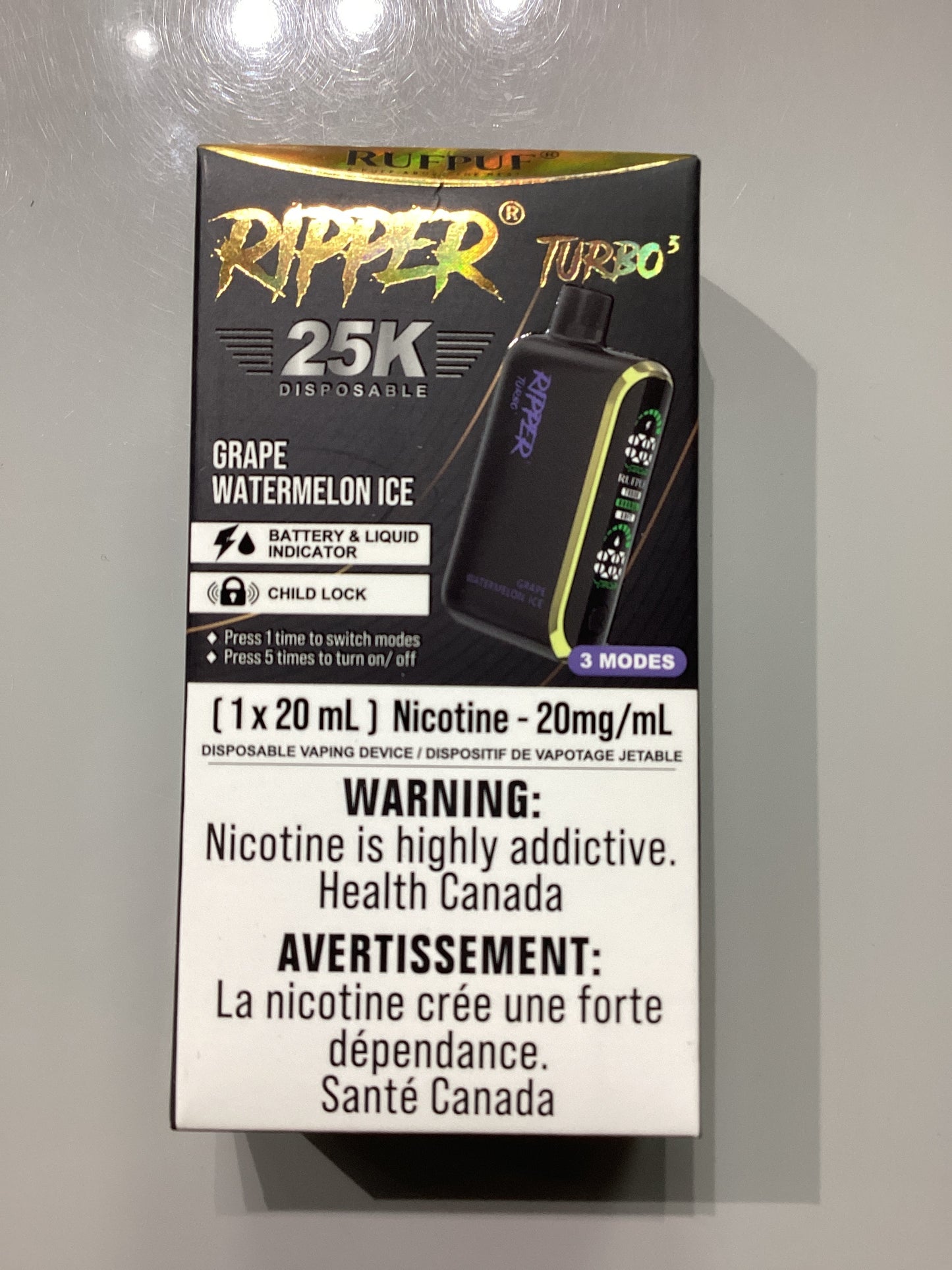 Ripper Turbo 3 25K Grape Watermelon Ice