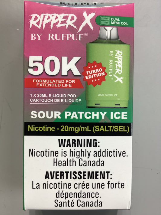 Ripper X 50k Sour Patchy Ice Pod