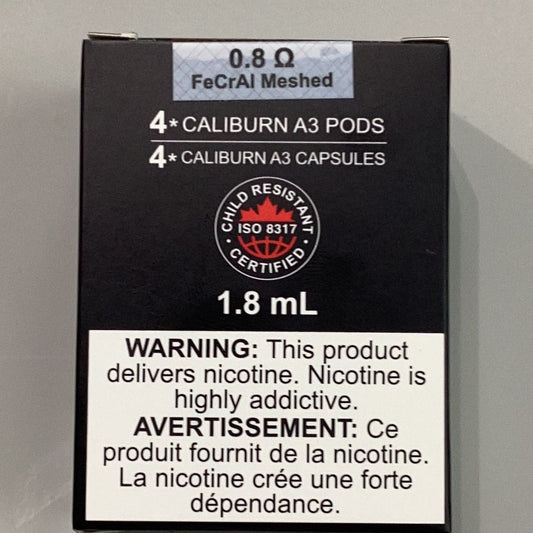 Caliburn 0.8 ohm A3 Pods 4pk