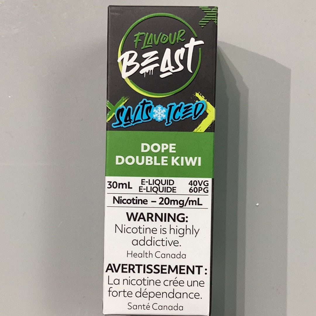 Flavour Beast Dope Double Kiwi Iced Salts E-Liquid 30ml/20mg