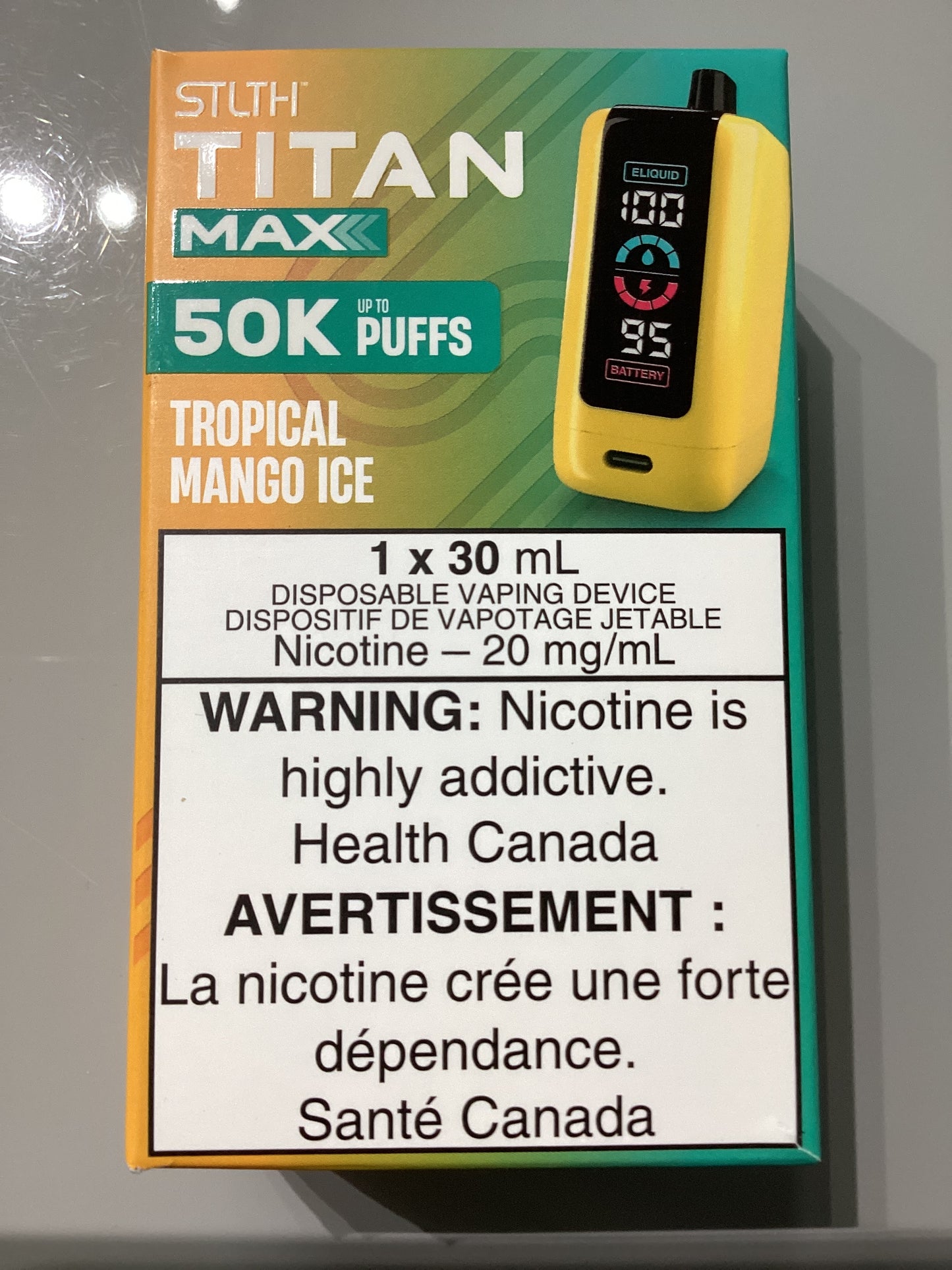 STLTH TITAN MAX 50K Tropical Mango Ice